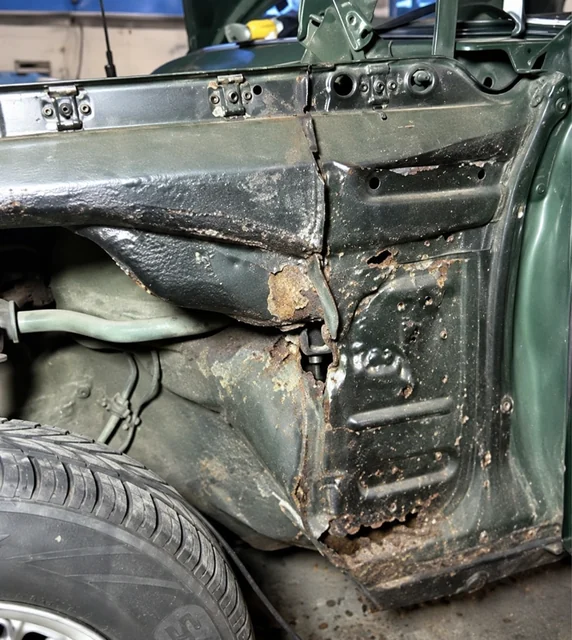Mercedes-Benz W123 – Arbeiten an der Karosserie – Foto 8